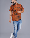 Khatushyam Ji Half Sleeves Short Orange Black Kurta