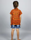 Khatushyam Ji Half Sleeves Short Orange Kurta