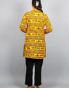 Khatushyam Ji Full Sleeves Long Yellow Kurta With Pocket and Button