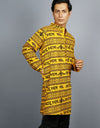 Khatushyam Ji Full Sleeves long Yellow Kurta With Pocket and Button