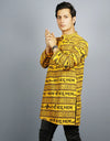 Khatushyam Ji Full Sleeves long Yellow Kurta With Pocket and Button