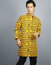 Khatushyam Ji Full Sleeves long Yellow Kurta With Pocket and Button