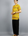 Jai Shree Ram Half Sleeves Short Yellow Kurta with Pocket and Button