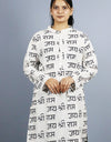 Jai Shree Ram Full Sleeves Long White Kurta with Pocket and Button