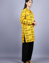 Jai Shree Ram Full Sleeves Long Yellow Kurta with Pocket and Button