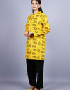 Jai Shree Ram Full Sleeves Long Yellow Kurta with Pocket and Button