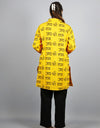 Jai Shree Ram Full Sleeves Long Yellow Kurta with Pocket and Button