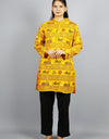 Jai Shree Ram Full Sleeves Long Yellow Kurta with Pocket and Button