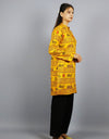 Jai Shree Ram Full Sleeves Long Yellow Kurta with Pocket and Button