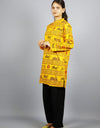 Jai Shree Ram Full Sleeves Long Yellow Kurta with Pocket and Button