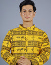 Jai Shree Ram Full Sleeves Long Yellow Kurta with Pocket and Button