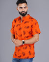 Radhey Radhey Half Sleeves Short Orange Kurta