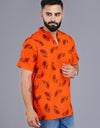 Radhey Radhey Half Sleeves Short Orange Kurta