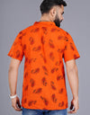 Radhey Radhey Half Sleeves Short Orange Kurta