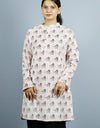 Radhey Radhey Full Sleeves Long White Kurta with Pocket and Button