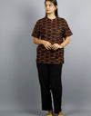 Buy Spiritual Women Kurtas Black & Orange - Om Namah Shivaya Print