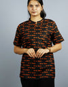 Buy Spiritual Women Kurtas Black & Orange - Om Namah Shivaya Print