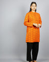 Mahakal Kurta Long Orange Kurta for Women | Spiritual Fashion