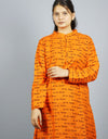 Mahakal Kurta Long Orange Kurta for Women | Spiritual Fashion