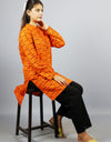 Mahakal Kurta Long Orange Kurta for Women | Spiritual Fashion