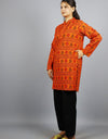 Mahakal & Om Print Full Sleeves Printed Cotton Blend Straight Kurta for Women