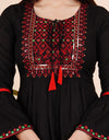 Embroidery Kurti  Keen Length Black & Red