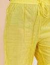 Plain Solid Kurti Tagai knee length Golden Yellow